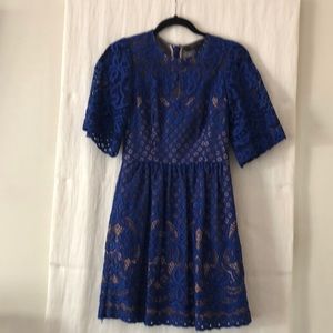 Royal blue BCBG lace dress